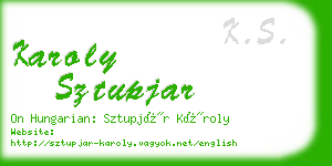 karoly sztupjar business card